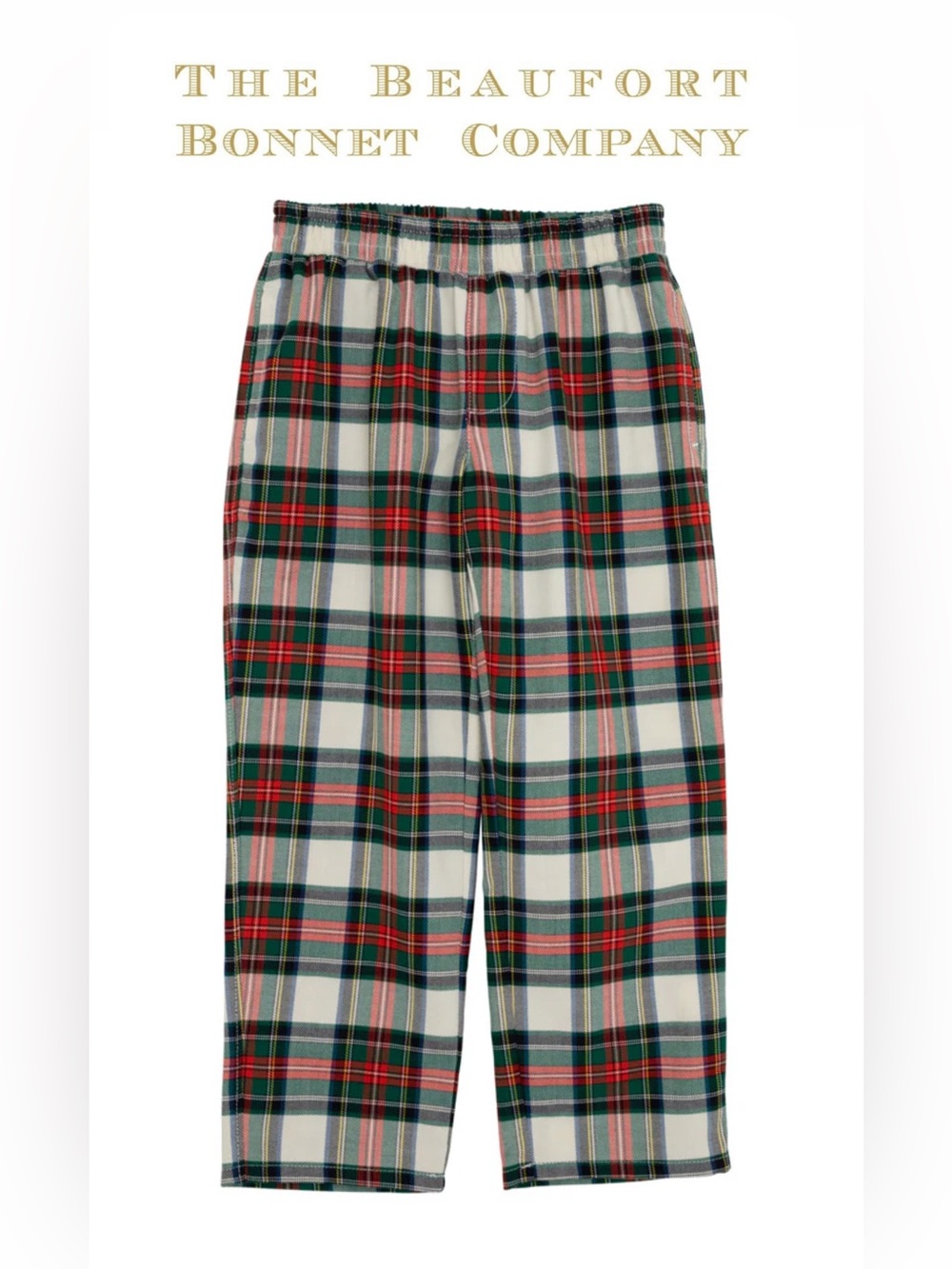 The Beaufort Bonnet Company Kids Holiday Christmas Plaid Pants size 6 NWT